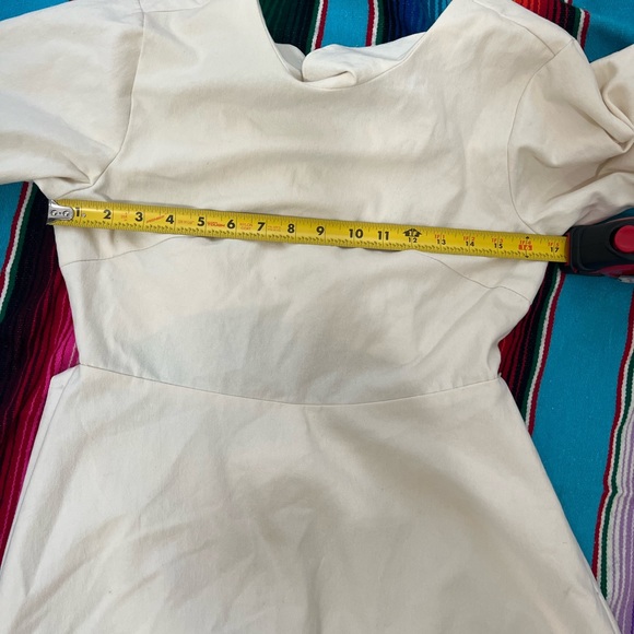 Made in Korea Cotton corduroy like Like Open Tie Back A‎ Line Dress. Size Small - Picture 7 of 13